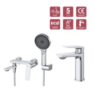 Комплект смесителей для ванной комнаты BelBagno COMFORT-VD/LS-01 хром